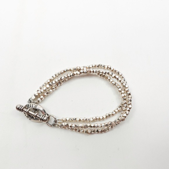 King Baby Studios 3 Strand Sliver Bracelet With Mini Toggle Clasp Silver .925 - Picture 4 of 9